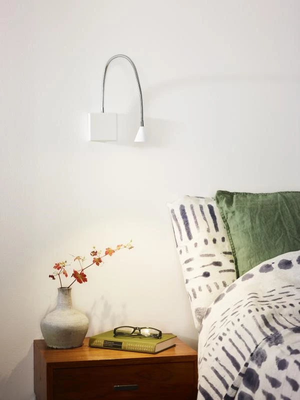 Lucide BUDDY - Lámpara de cabecera / Lámpara de pared - LED - 1x4W 4000K - Blanco - ambiente 1